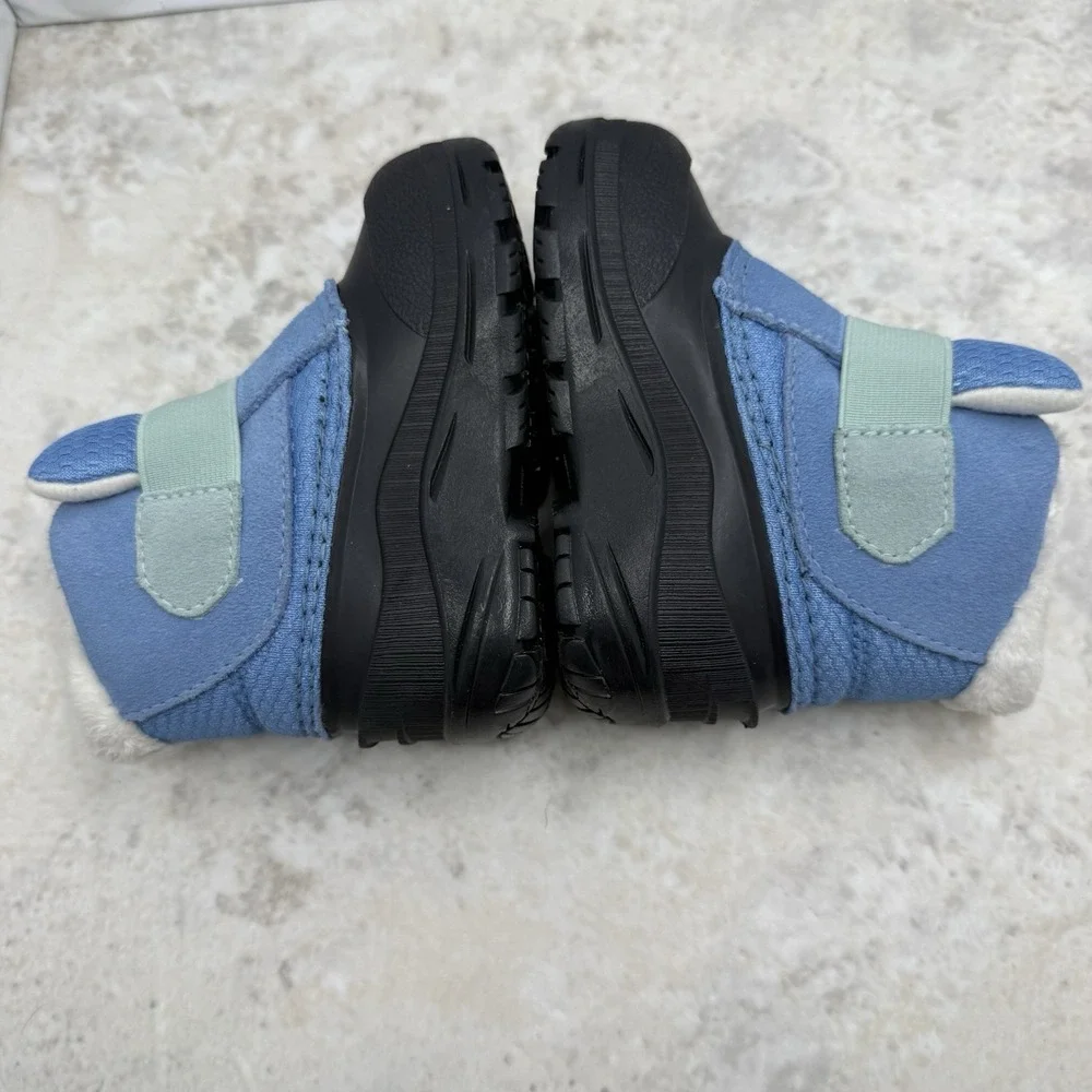 The North Face Toddler Winter Boots Blue Waterproof Fleece Hook & Loop US 6